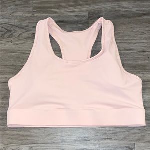 Light pink sports bra